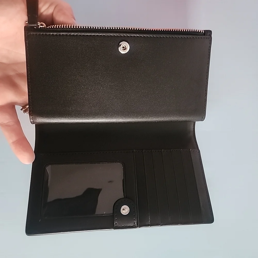 EUC Kate Spade NY Patterson Drive Braylon Wallet Clutch -Pebbled Black Leather - Picture 7 of 12